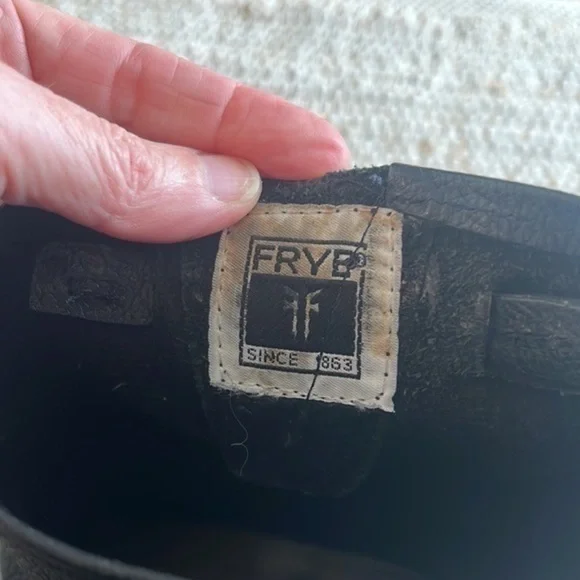 Frye Black Leather Ankle Boots - Picture 6 of 7